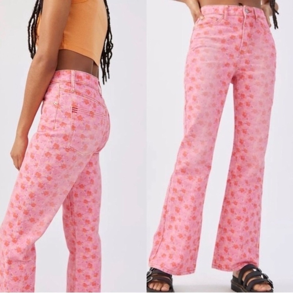 BDG Urban Outfitters pink rose high rise flare jeans size 26